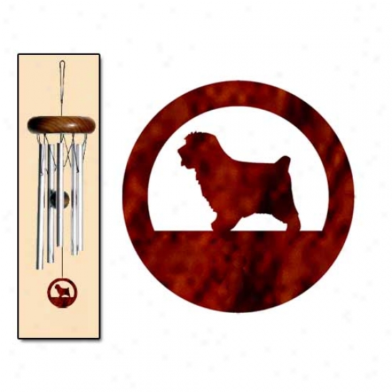 Norfolk Terrier Wind Chimes X-small Silver