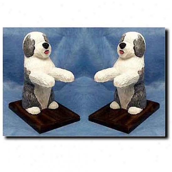 Old English Sheepdog Bookends