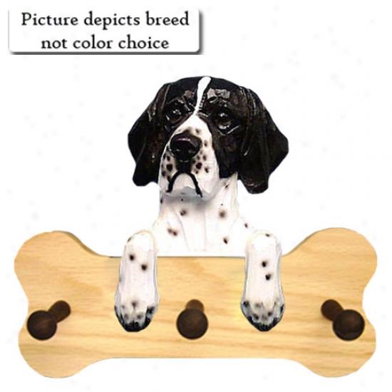 Orange And White Pointer Bone Hang Up Natural Oak