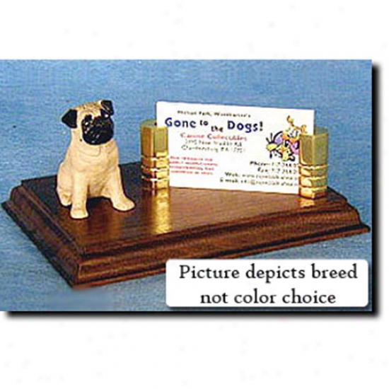 Pug (black) Business Card Hplder