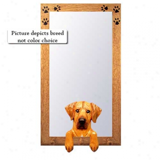 Rhodesian Ridgeback Hall Mirror With Basswood Pine Frame