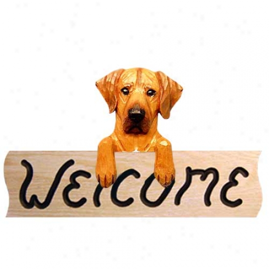 Rhodesian Ridgeback Welcome Sign Owk
