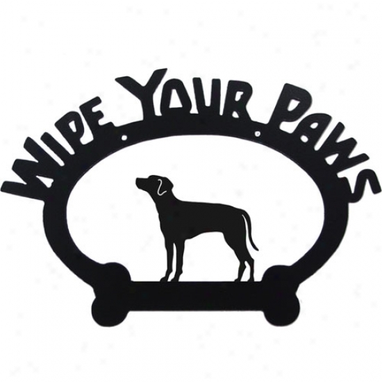 Rhodesian Ridgebac kWipe Your Paws Sign By Sweeney Ridbe