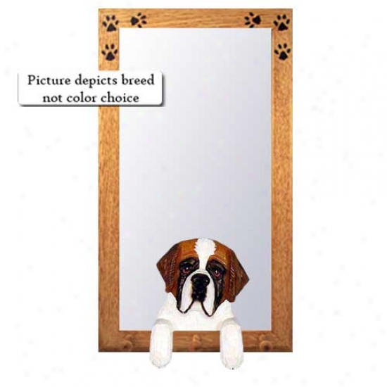 Saint Bernard Hall Mirror With Basswood Walnut Frame