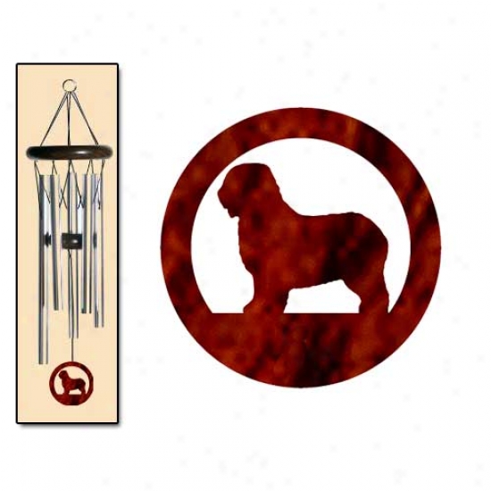 Schapendoes Wind Chimes Small Silver