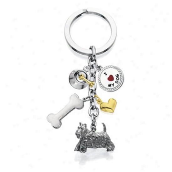 Scottish Terrier - I Love My Dog Keychain