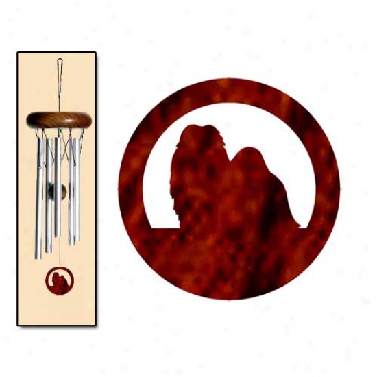 Shih Tzu Wind Chimes X-small Silver