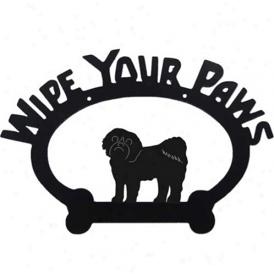 Shih Tzu Wipe Your Paws Decorative Sign