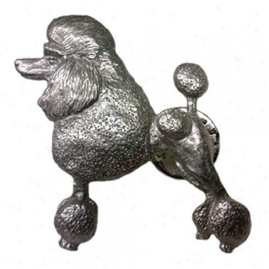 Show Clip Poodle Pewter Pin