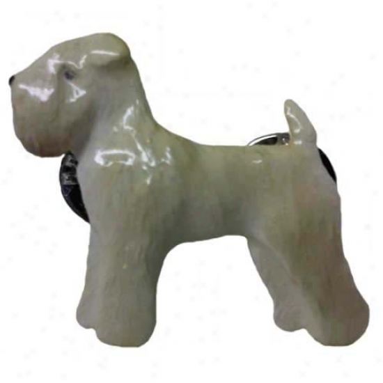 Soft Coated Wheaten Terrier Hand Painted Pin