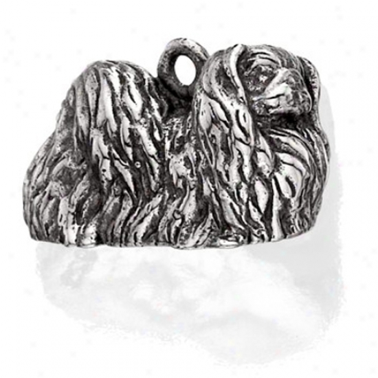 Sterling Silver Pekingese Subdue by a ~
