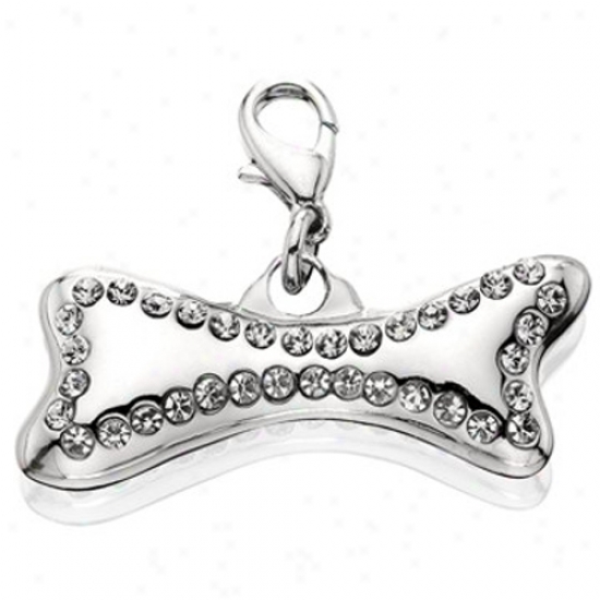 Studded Austrian Crystal Collar Charm - Clear