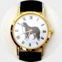 Bernese Mount Dog Watch - Mean Face, Black Leather