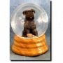 Bouvier Des Flandres Musical Snow Globe - Natural