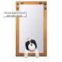 Brown And White Shih Tzu Hall Reflector With Oak Natural Frame