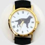 Flat Coated Retriever Watch - Small Face, Black Leather