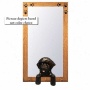 Liver Portuguese Water Dog Hall Mirror With Oak Glden Frame