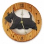 Scottish Terrier Wall Clock In Light Oak By Michael Park