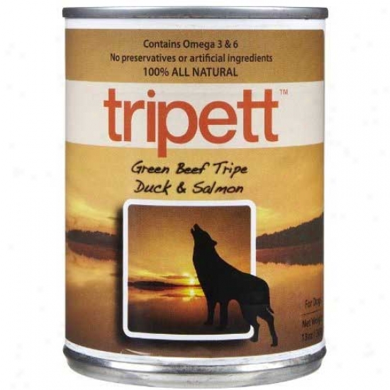 Tripett Bwef Tripe, Duck And Salmon Dog Food Case Of 24 5.5oz Cans