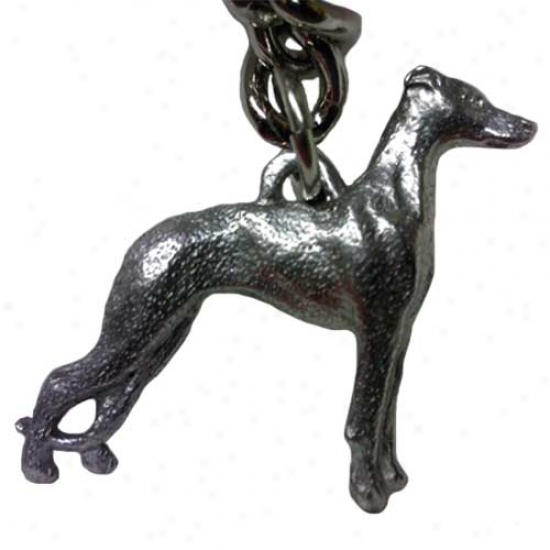 Whippet George Harris Pewter Keychain