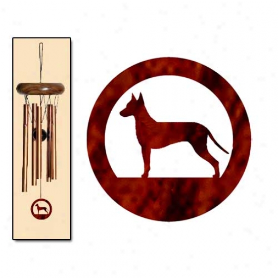 Xoloitzcuintli Wind Chimes X-small Bronze
